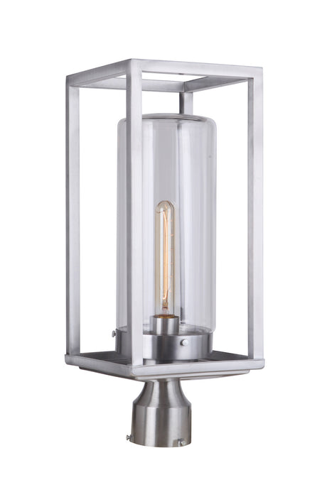 Craftmade ZA4825-SA One Light Outdoor Post Mount, Satin Aluminum