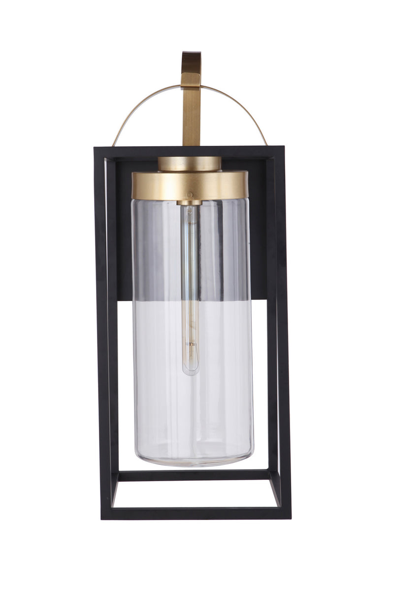Craftmade ZA4834-MNSB One Light Outdoor Wall Mount, Midnight / Satin Brass