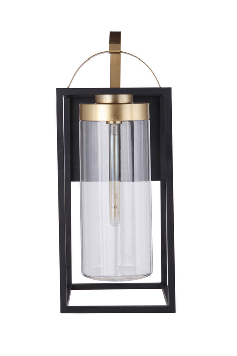 Craftmade ZA4834-MNSB One Light Outdoor Wall Mount, Midnight / Satin Brass