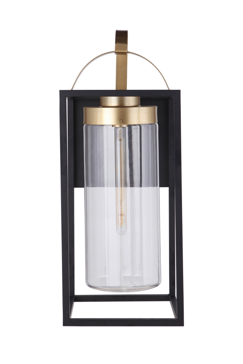 Craftmade ZA4834-MNSB One Light Outdoor Wall Mount, Midnight / Satin Brass