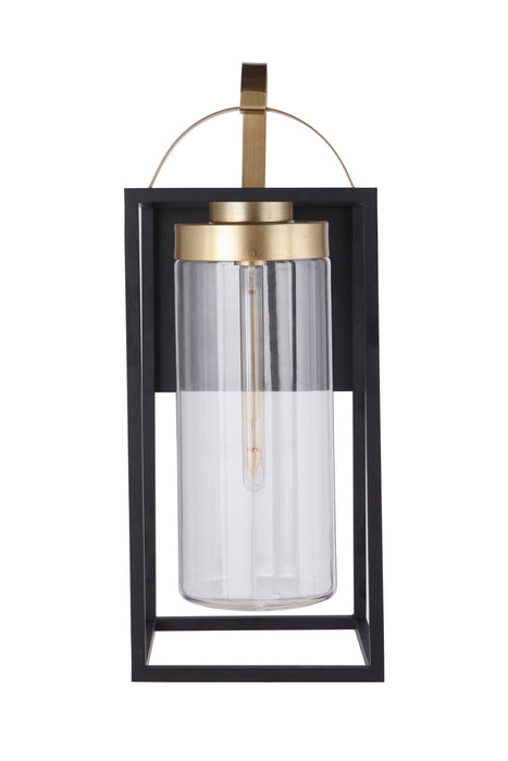 Craftmade ZA4834-MNSB One Light Outdoor Wall Mount, Midnight / Satin Brass