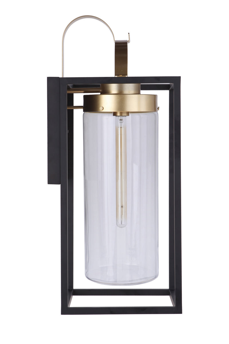 Craftmade ZA4834-MNSB One Light Outdoor Wall Mount, Midnight / Satin Brass