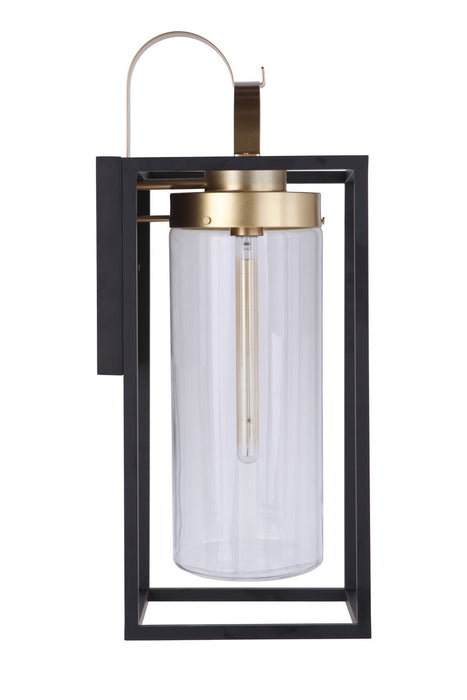 Craftmade ZA4834-MNSB One Light Outdoor Wall Mount, Midnight / Satin Brass
