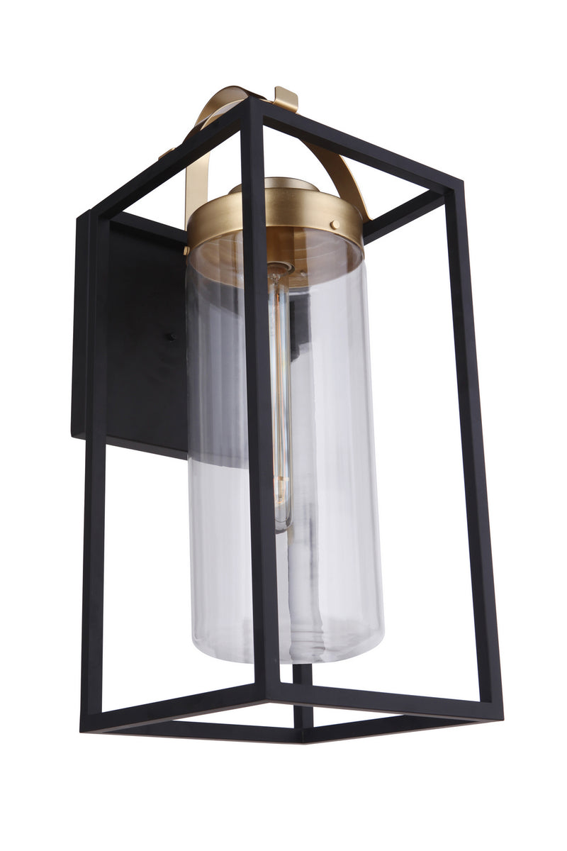 Craftmade ZA4834-MNSB One Light Outdoor Wall Mount, Midnight / Satin Brass