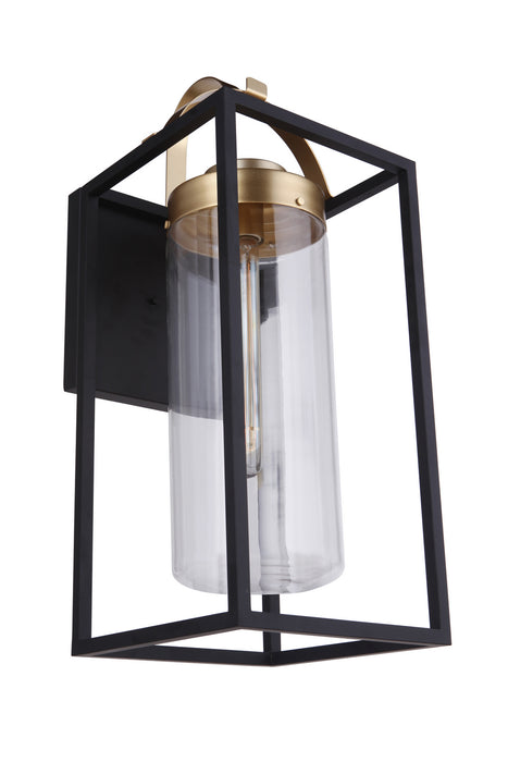 Craftmade ZA4834-MNSB One Light Outdoor Wall Mount, Midnight / Satin Brass