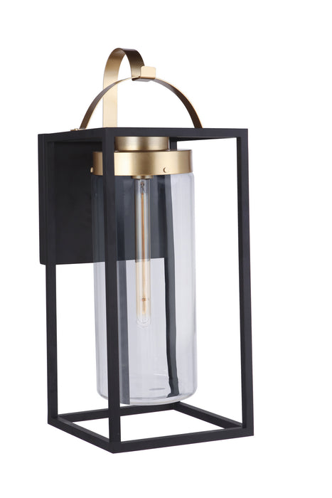 Craftmade ZA4834-MNSB One Light Outdoor Wall Mount, Midnight / Satin Brass