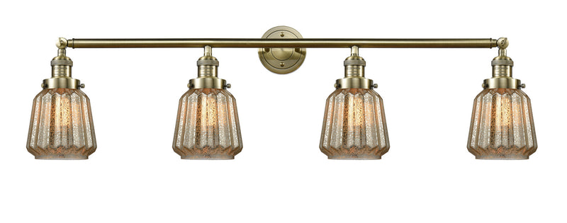 Innovations 215-AB-G146 Four Light Bath Vanity, Antique Brass
