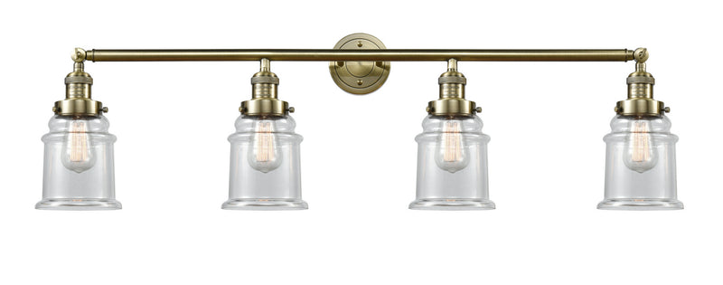 Innovations 215-AB-G182 Four Light Bath Vanity, Antique Brass