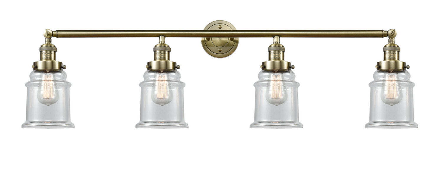 Innovations 215-AB-G182 Four Light Bath Vanity, Antique Brass