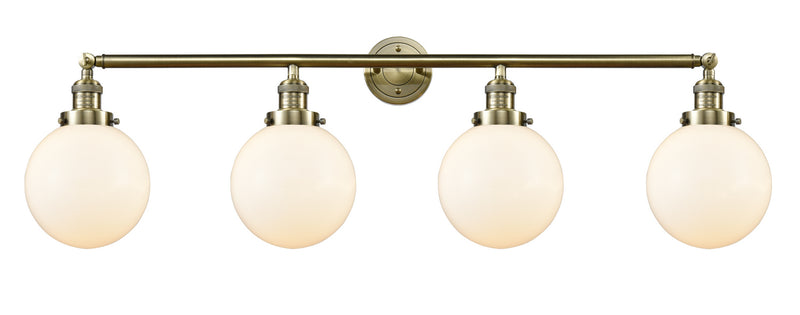 Innovations 215-AB-G201-8 Four Light Bath Vanity, Antique Brass