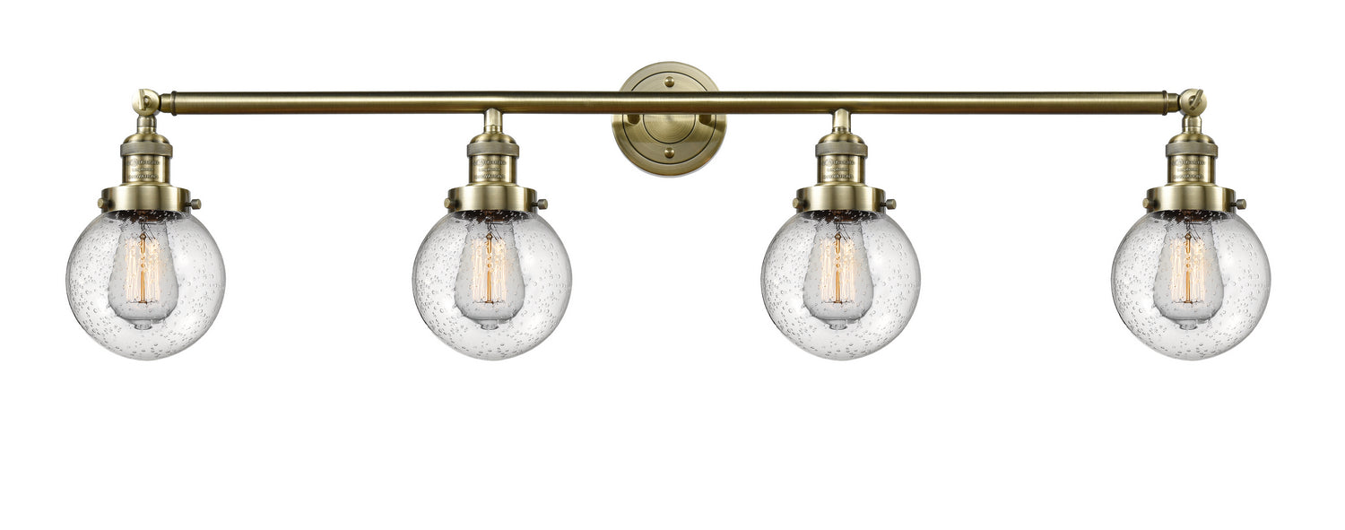 Innovations 215-AB-G204-6-LED LED Bath Vanity, Antique Brass