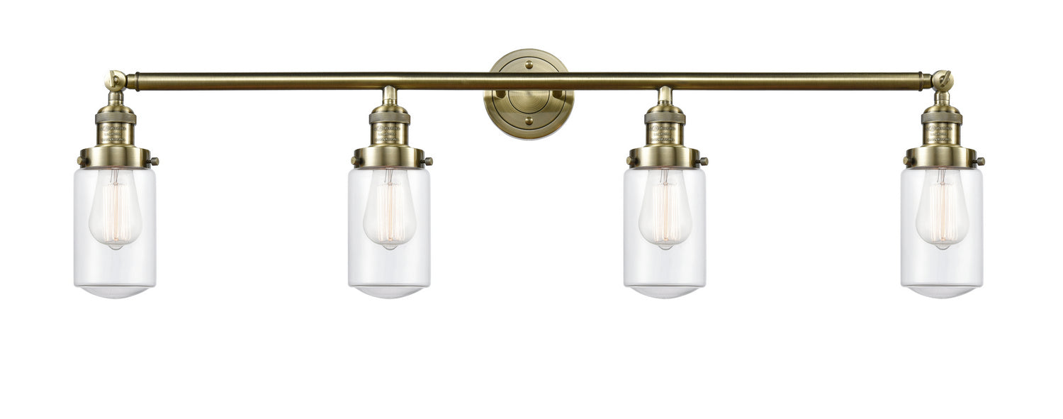 Innovations 215-AB-G312 Four Light Bath Vanity, Antique Brass