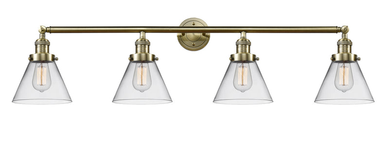 Innovations 215-AB-G42 Four Light Bath Vanity, Antique Brass