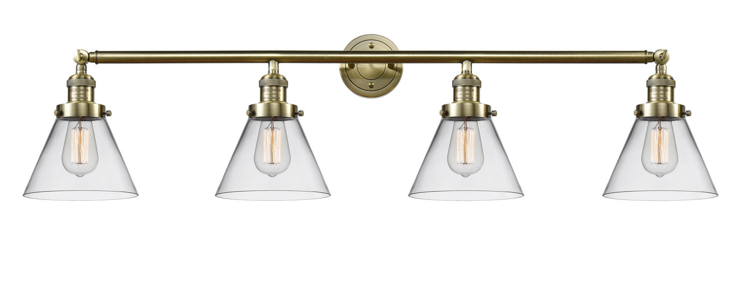 Innovations 215-AB-G42 Four Light Bath Vanity, Antique Brass