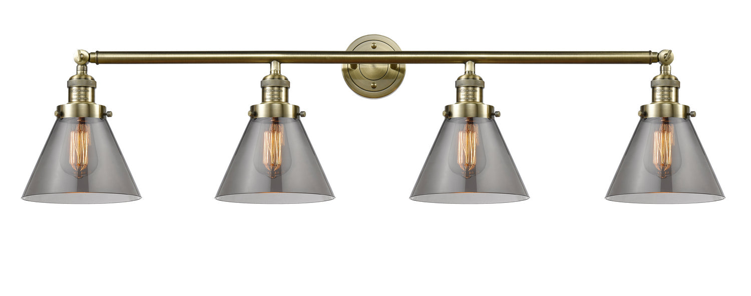 Innovations 215-AB-G43 Four Light Bath Vanity, Antique Brass