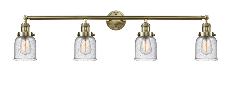 Innovations 215-AB-G54 Four Light Bath Vanity, Antique Brass