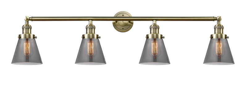 Innovations 215-AB-G63 Four Light Bath Vanity, Antique Brass