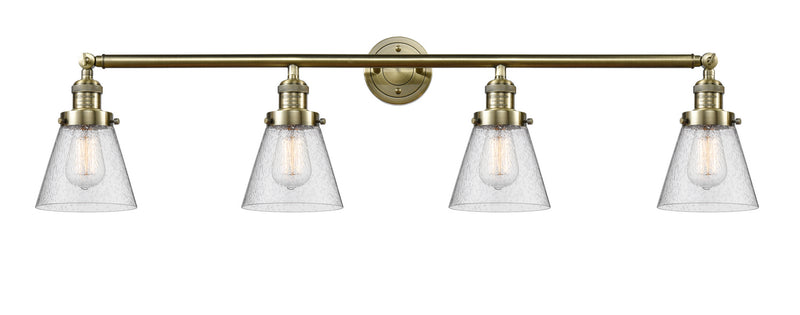Innovations 215-AB-G64 Four Light Bath Vanity, Antique Brass
