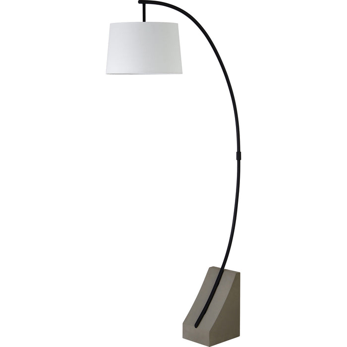 Renwil LPF3123 One Light Floor Lamp, Natural Grey,Powder Coated Matte Black