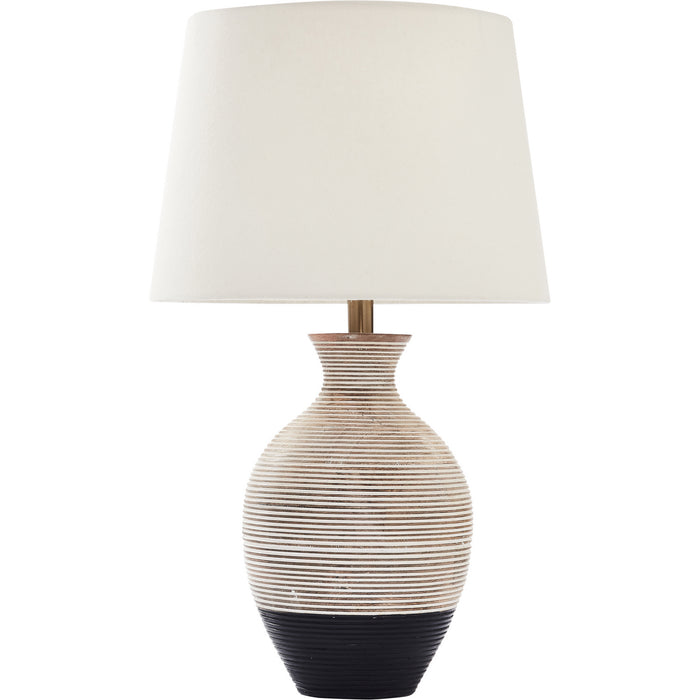 Renwil LPT1180 One Light Table Lamp, Painted White Wash With Black