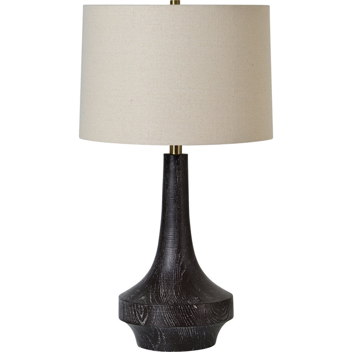 Renwil LPT1187 One Light Table Lamp, Painted Dark Brown Wood Grain,Beige