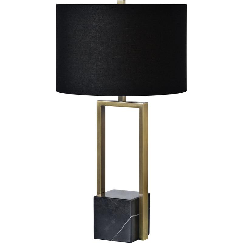 Renwil LPT1188 One Light Table Lamp, Natural Black,Plated Antique Brushed Brass,Black