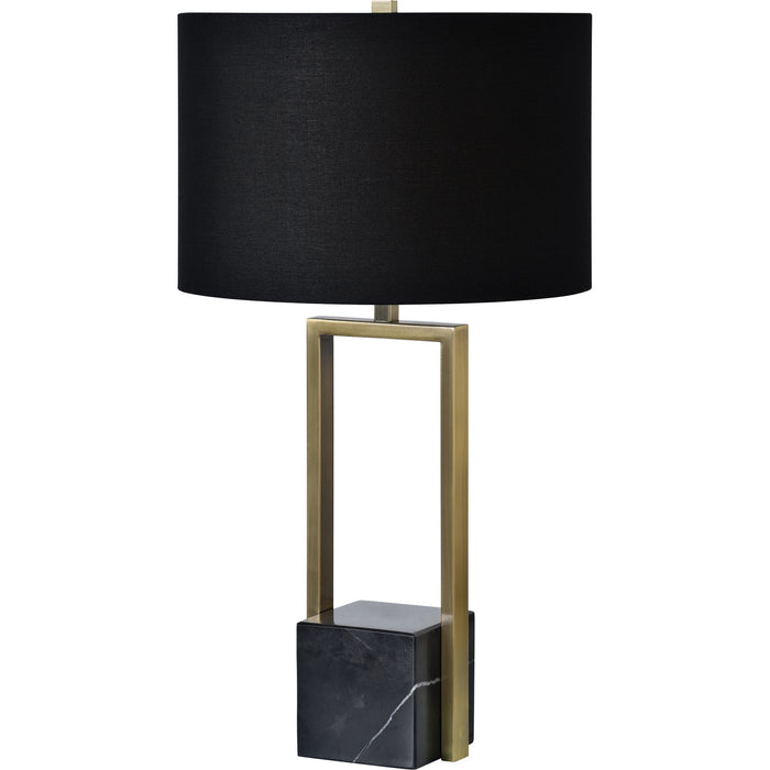 Renwil LPT1188 One Light Table Lamp, Natural Black,Plated Antique Brushed Brass,Black