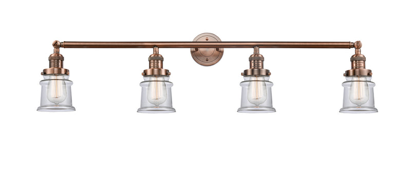 Innovations 215-AC-G182S Four Light Bath Vanity, Antique Copper
