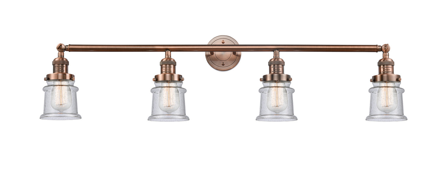 Innovations 215-AC-G184S Four Light Bath Vanity, Antique Copper