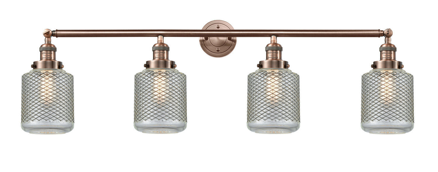 Innovations 215-AC-G262 Four Light Bath Vanity, Antique Copper