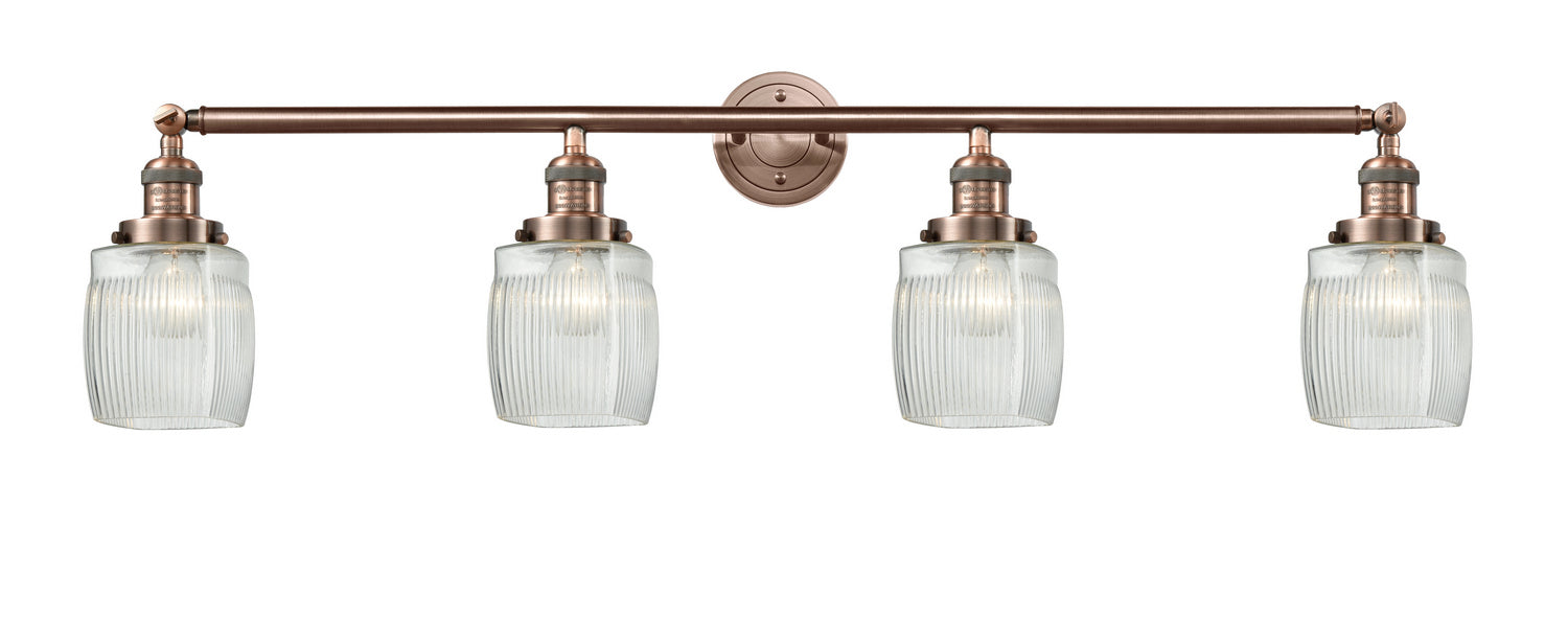 Innovations 215-AC-G302 Four Light Bath Vanity, Antique Copper