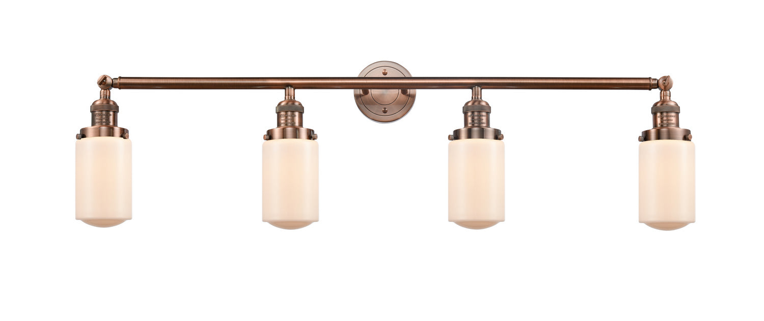 Innovations 215-AC-G311 Four Light Bath Vanity, Antique Copper