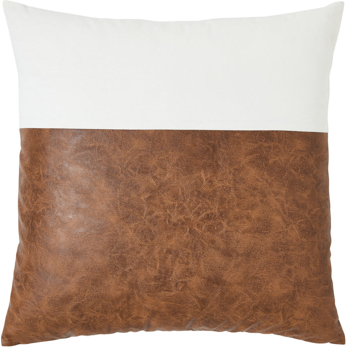 Renwil PWFL1354 Pillow, Off White/ Cognac