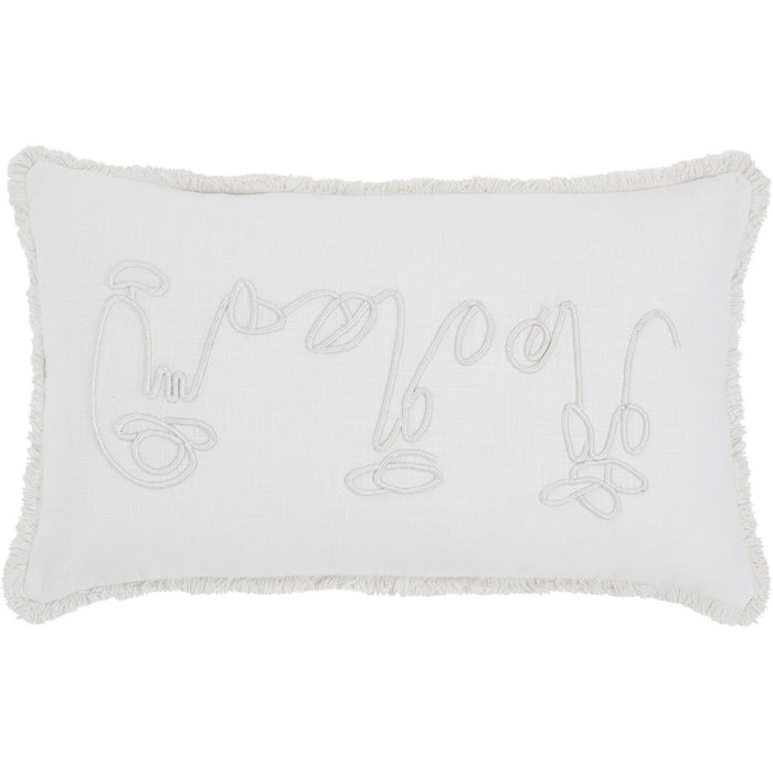 Renwil PWFL1389 Pillow, White/ Ivory