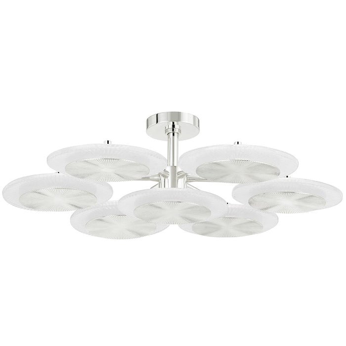 Corbett Lighting 328-38-PN LED Semi Flush Mount, Polished Nickel