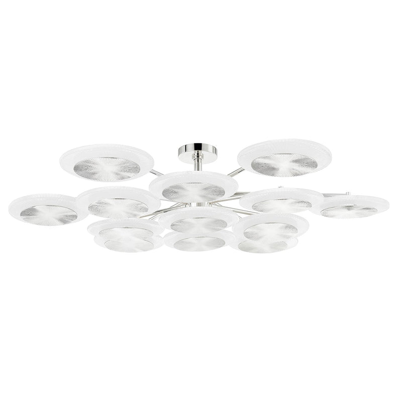 Corbett Lighting 328-57-PN LED Semi Flush Mount, Polished Nickel