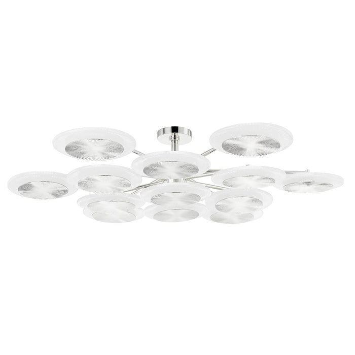 Corbett Lighting 328-57-PN LED Semi Flush Mount, Polished Nickel