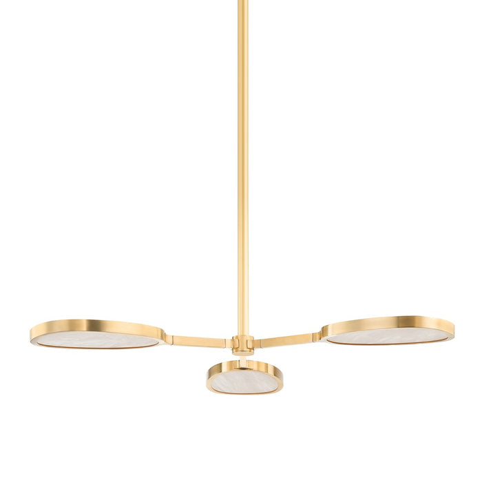 Corbett Lighting 338-03-VB LED Chandelier, Vintage Brass