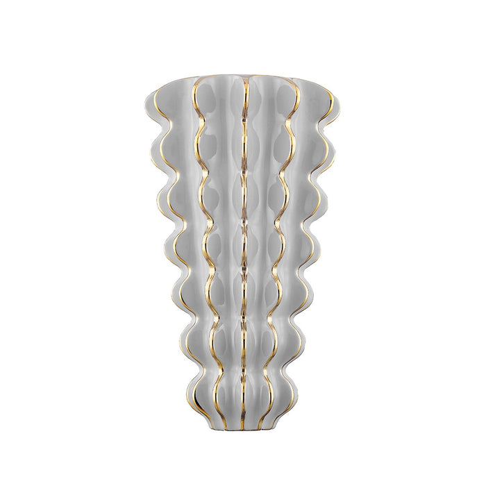 Corbett Lighting 394-02-CGG Two Light Wall Sconce, Ceramic Gloss Gray
