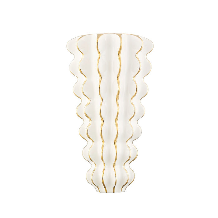 Corbett Lighting 394-02-CGW Two Light Wall Sconce, Ceramic Gloss White