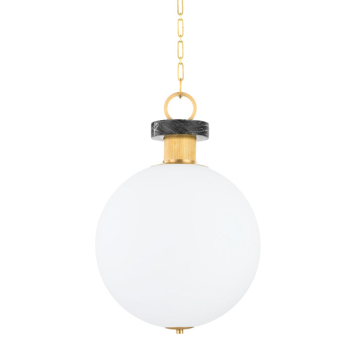 Corbett Lighting 395-18-VB One Light Pendant, Vintage Brass