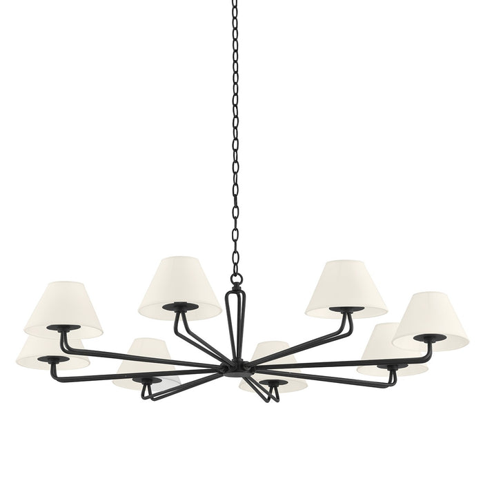 Troy Lighting F2550-BI Eight Light Chandelier, Black Iron