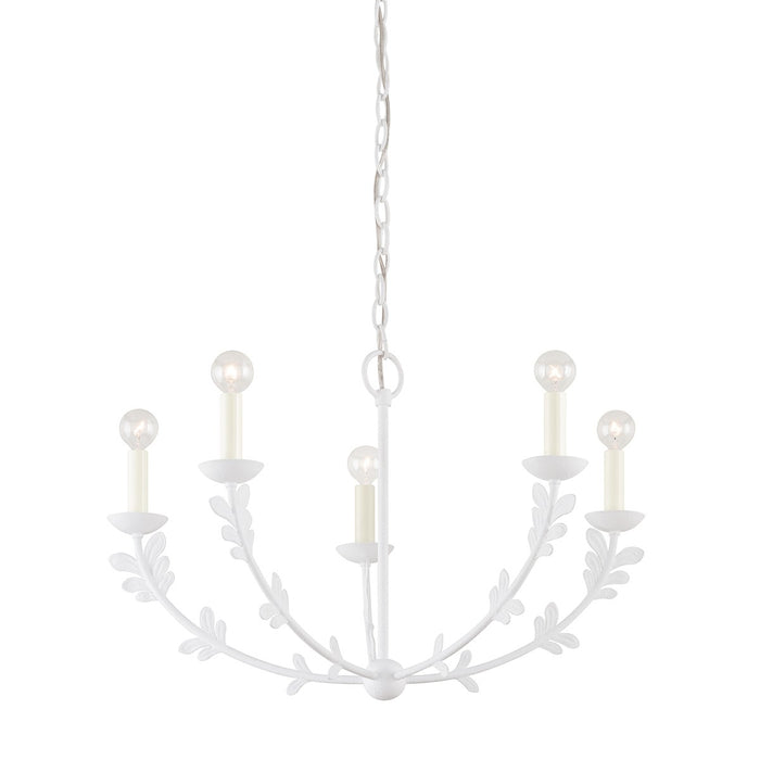 Troy Lighting F4428-GSW Five Light Chandelier, Gesso White