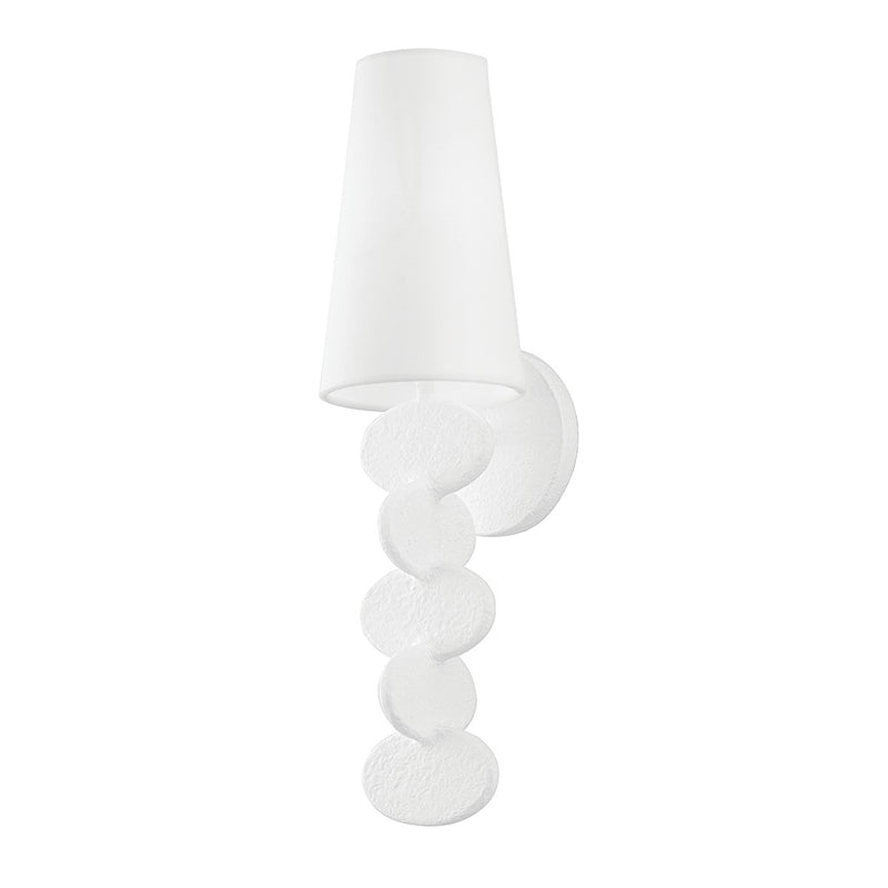 Troy Lighting B3501-GSW One Light Wall Sconce, Gesso White