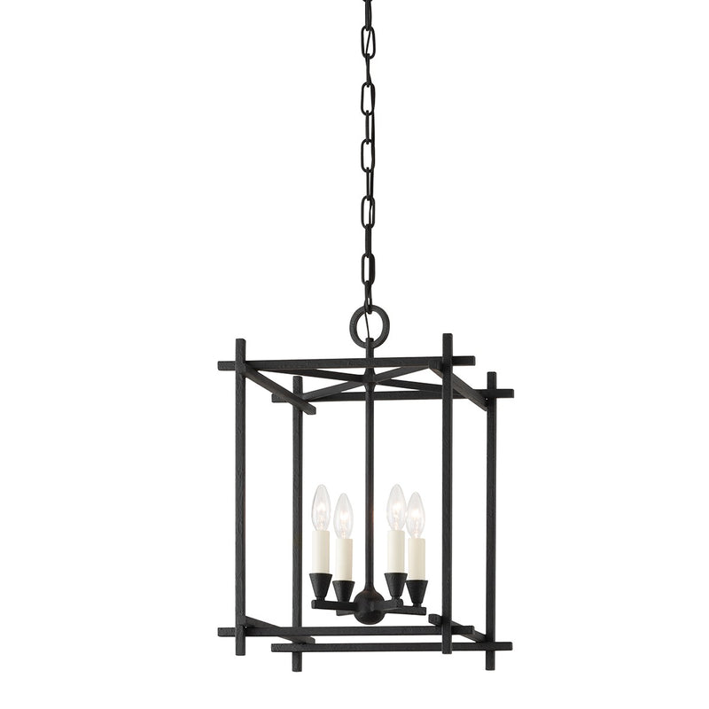 Troy Lighting F1095-BI Four Light Lantern, Black Iron