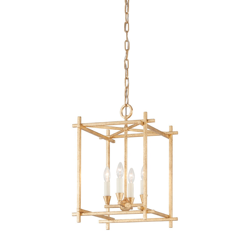 Troy Lighting F1095-VGL Four Light Lantern, Vintage Gold Leaf