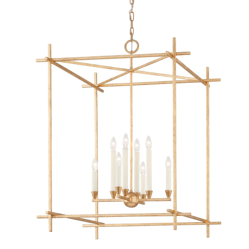 Troy Lighting F1099-VGL Eight Light Lantern, Vintage Gold Leaf