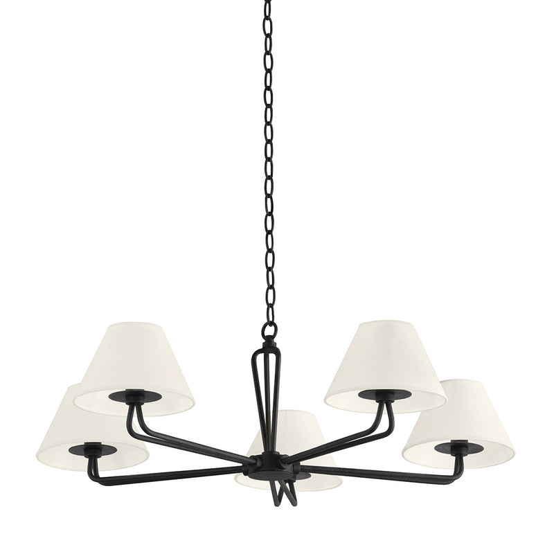 Troy Lighting F2536-BI Five Light Chandelier, Black Iron
