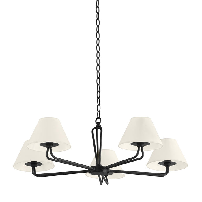 Troy Lighting F2536-BI Five Light Chandelier, Black Iron