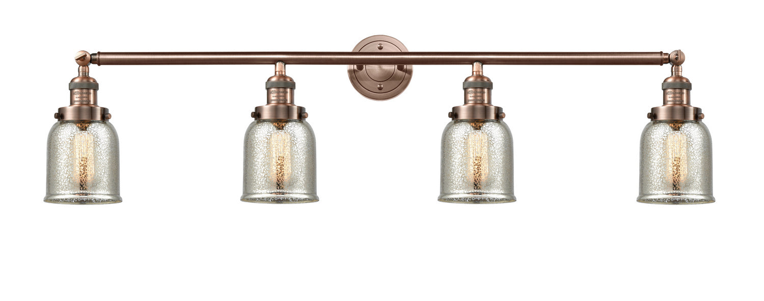 Innovations 215-AC-G58 Four Light Bath Vanity, Antique Copper